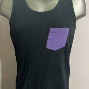 Black BDG Tank Top with Purple Pocket